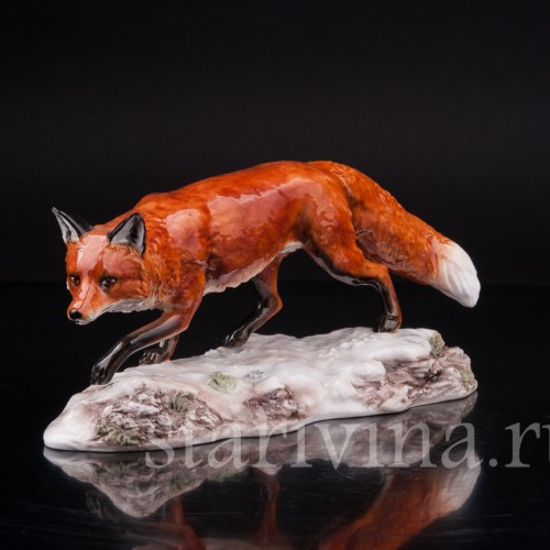 Фарфоровая статуэтка Крадущаяся лиса, Royale Stratford, Англия, кон. 20 в.