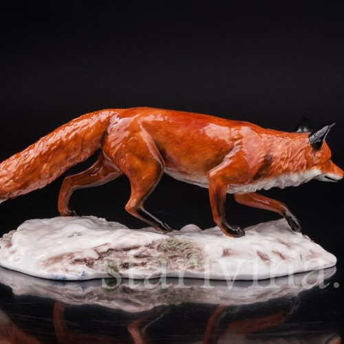 Фарфоровая статуэтка Крадущаяся лиса, Royale Stratford, Англия, кон. 20 в.