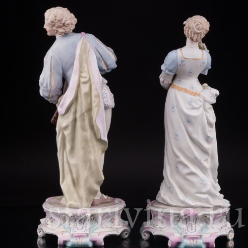 Парные фарфоровые статуэтки Романтическая пара, Richard Eckert & Co, Германия, 1894-1908 гг.