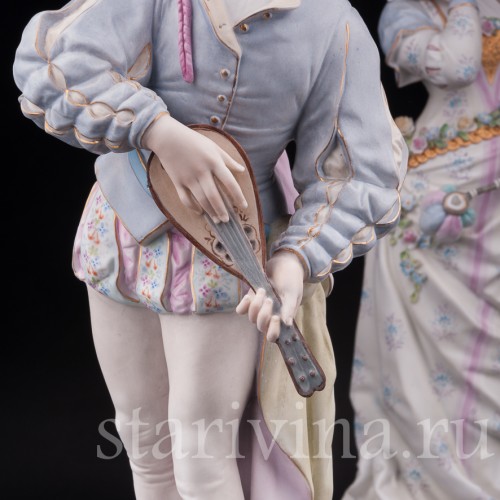 Парные фарфоровые статуэтки Романтическая пара, Richard Eckert & Co, Германия, 1894-1908 гг.