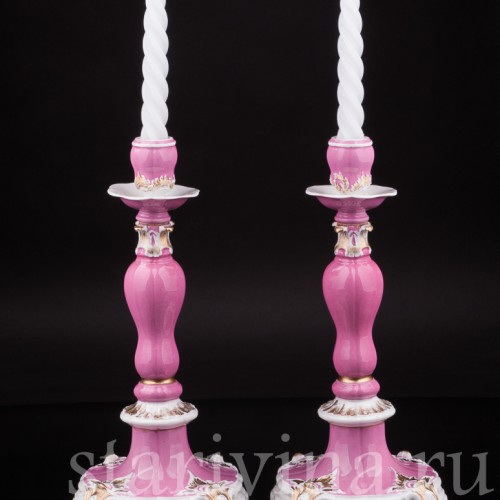 Два подсвечника из фарфора, Meissen, Германия, сер. 19 - нач. 20 вв.