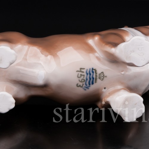 Статуэтка собаки из фарфора Корги, Royal Copenhagen, Дания, 1975-79 гг.