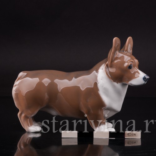 Статуэтка собаки из фарфора Корги, Royal Copenhagen, Дания, 1975-79 гг.