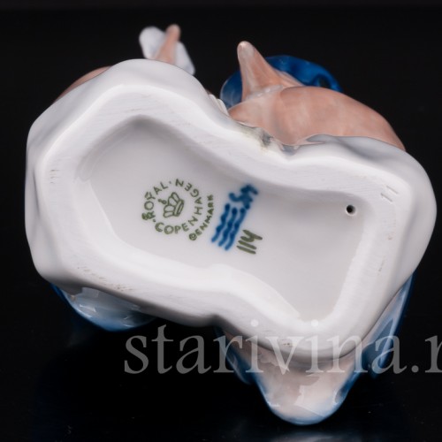 Фарфоровая статуэтка птиц Два зимородка, Royal Copenhagen, Дания, кон. 20 в.