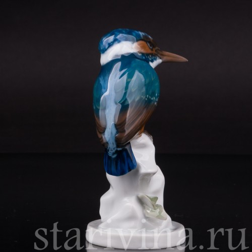 Статуэтка птицы из фарфора Зимородок, Rosenthal, Германия, 1950-60 гг.