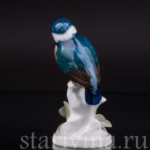 Статуэтка птицы из фарфора Зимородок, Rosenthal, Германия, 1950-60 гг.