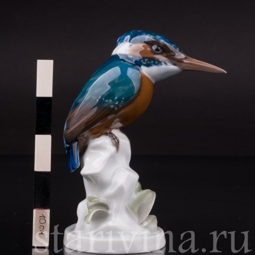Статуэтка птицы из фарфора Зимородок, Rosenthal, Германия, 1950-60 гг.