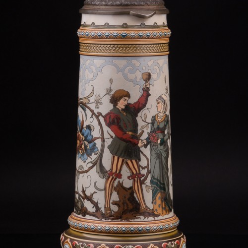 Старинный пивной кувшин Влюблённые, 2.1 л, Villeroy & Boch, Германия, 1887 г.