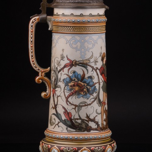 Старинный пивной кувшин Влюблённые, 2.1 л, Villeroy & Boch, Германия, 1887 г.