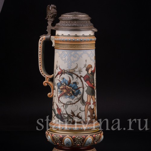 Старинный пивной кувшин Влюблённые, 2.1 л, Villeroy & Boch, Германия, 1887 г.