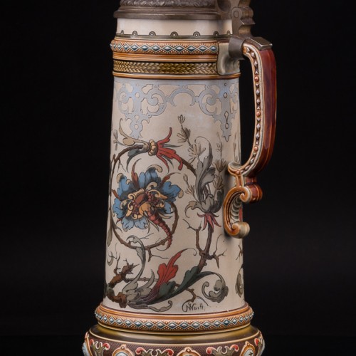 Старинный пивной кувшин Влюблённые, 2.1 л, Villeroy & Boch, Германия, 1887 г.