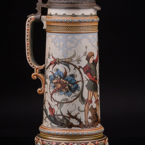 Старинный пивной кувшин Влюблённые, 2.1 л, Villeroy & Boch, Германия, 1887 г.