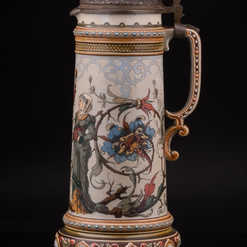 Старинный пивной кувшин Влюблённые, 2.1 л, Villeroy & Boch, Германия, 1887 г.