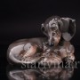 Фарфоровая статуэтка собаки Лежащая такса, Rosenthal, Германия, 1929 год.