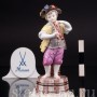 Фарфоровая статуэтка Мальчик с флейтой на бочке, Meissen, Германия, пер. пол. 20 в.
