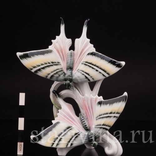 Фарфоровая фигурка Бабочки-махаоны, Karl Ens, Германия, 1920-30 гг.