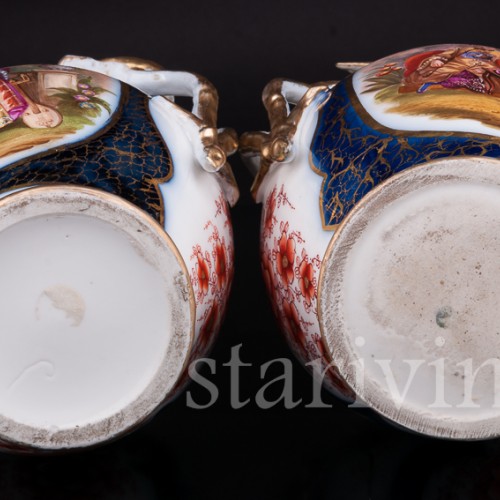 Фарфоровые Парные вазы в стиле шинуазри, Франция, 19 в.