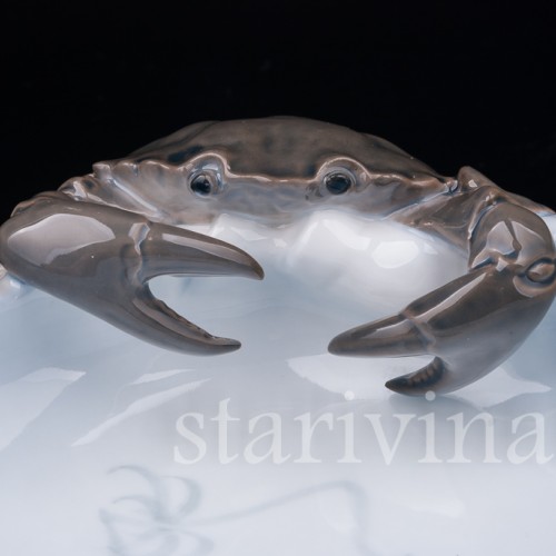 Фарфоровое Блюдо с крабом, Royal Copenhagen, Дания, 1961 год.