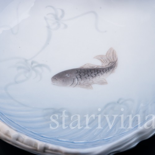 Фарфоровое Блюдо с крабом, Royal Copenhagen, Дания, 1961 год.