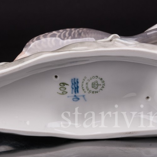 Фарфоровая фигурка птиц Гуси, Royal Copenhagen, Дания, 1969-74 гг.