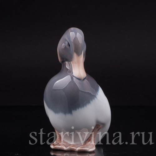 Статуэтка птицы из фарфора Хохлатая утка, Royal Copenhagen, Дания, 1990 гг.