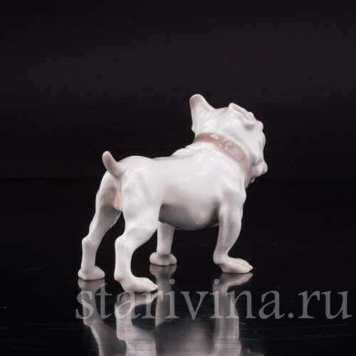 Фигурка собаки из фарфора Английский бульдог, "Забияка", Bing & Grondahl, Дания, 1950 гг.