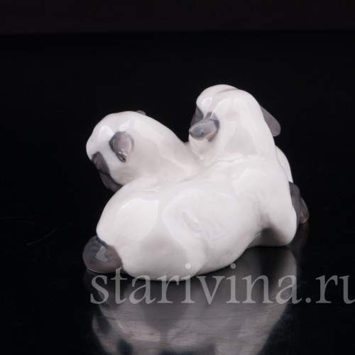 Статуэтка из фарфора Две овечки, Royal Copenhagen, Дания, 1969-74 гг.