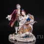 Фарфоровая статуэтка Романтический дуэт, кружевная, Volkstedt, Германия, вт. пол. 20 в.