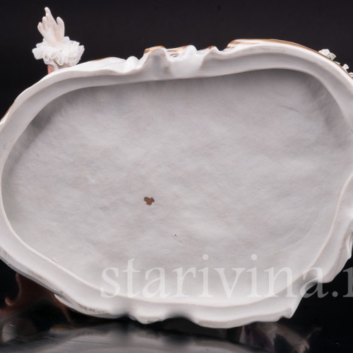 Фарфоровая статуэтка Романтический дуэт, кружевная, Volkstedt, Германия, вт. пол. 20 в.