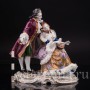 Фарфоровая статуэтка Романтический дуэт, кружевная, Volkstedt, Германия, вт. пол. 20 в.