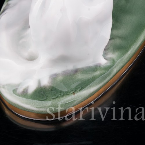 Фарфоровая статуэтка собаки Лежащая борзая, Karl Ens, Германия, нач. 20 в.