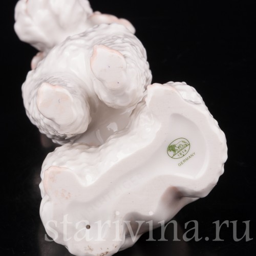 Фарфоровая статуэтка собаки Белый пудель, Hutschenreuther, Германия, 1970 гг.