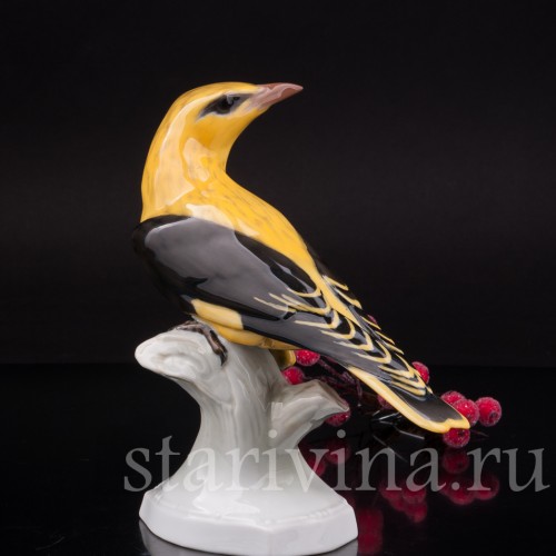 Фарфоровая статуэтка птицы Иволга, Rosenthal, Германия, 1950-60 гг.