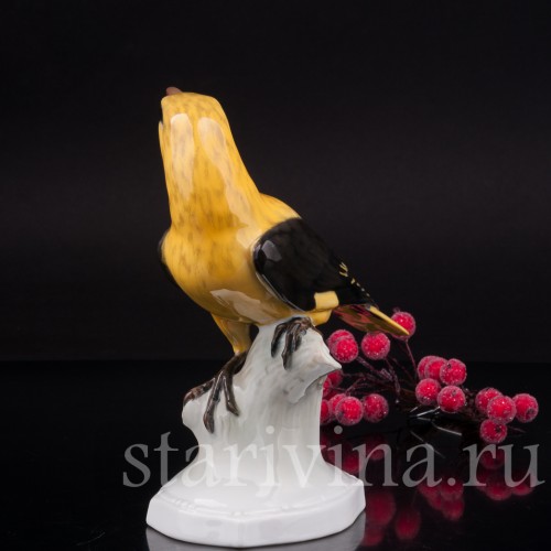 Фарфоровая статуэтка птицы Иволга, Rosenthal, Германия, 1950-60 гг.