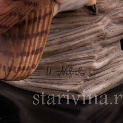 Фарфоровая статуэтка птицы Филин, Goebel, Германия, кон. 20 в.