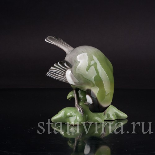 Фарфоровая статуэтка птицы Синица Heubach, Германия, нач. 20 в.