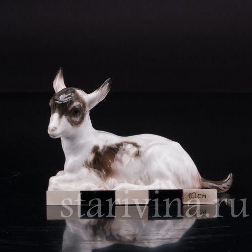 Фигурка из фарфора Лежащий козлёнок, Rosenthal, Германия, 1936 год.