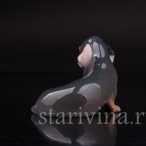 Фарфоровая статуэтка собаки Такса, Royal Copenhagen, Дания, 1957 г.