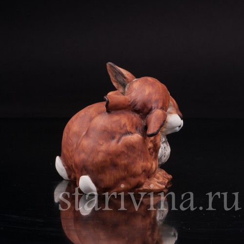 Фарфоровая фигурка Два кролика, Alka Kaiser, Германия, 1979-90 гг.