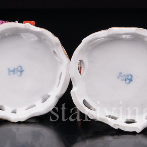 Парные фарфоровые статуэтки Пара на креслах, Германия, 19 в.