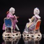 Парные фарфоровые статуэтки Пара на креслах, Германия, 19 в.