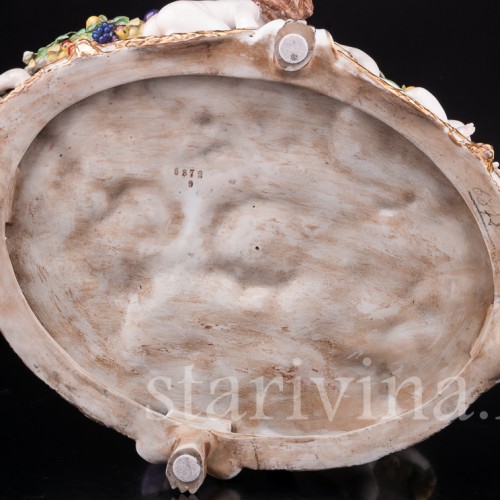 Декоративная фарфоровая Фруктовница с путти, Muller & Co, Германия, пер. пол. 20 в.