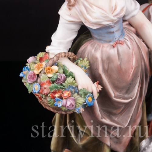 Фарфоровая композиция Цветочники, Ernst Bohne Sohne, Германия, 1900 гг.