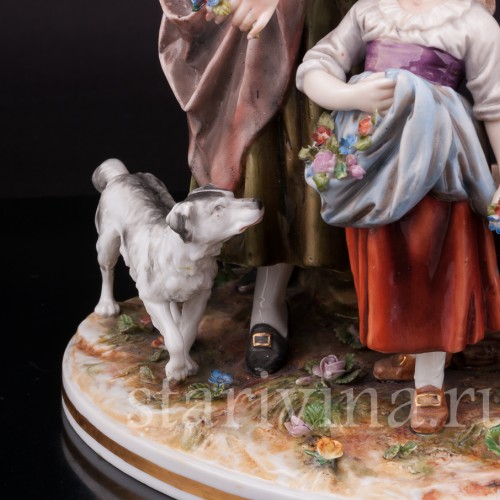 Фарфоровая композиция Цветочники, Ernst Bohne Sohne, Германия, 1900 гг.