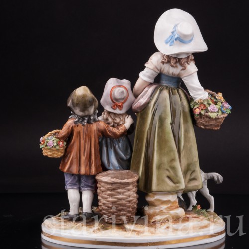 Фарфоровая композиция Цветочники, Ernst Bohne Sohne, Германия, 1900 гг.