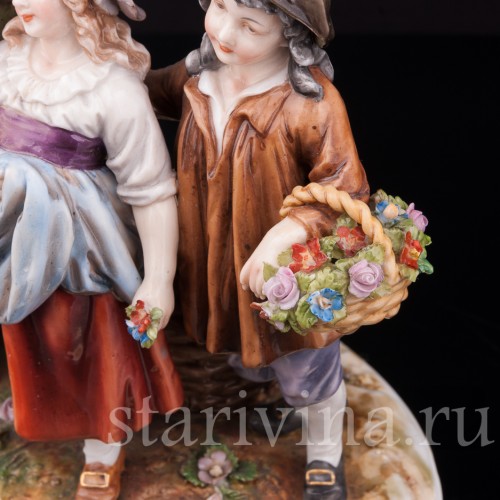 Фарфоровая композиция Цветочники, Ernst Bohne Sohne, Германия, 1900 гг.