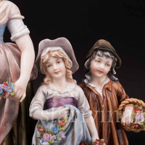 Фарфоровая композиция Цветочники, Ernst Bohne Sohne, Германия, 1900 гг.