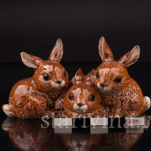 Фигурка из фарфора Три зайчика, Goebel, Германия, до 1990 г.