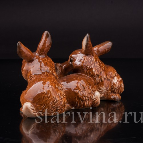 Фигурка из фарфора Три зайчика, Goebel, Германия, до 1990 г.