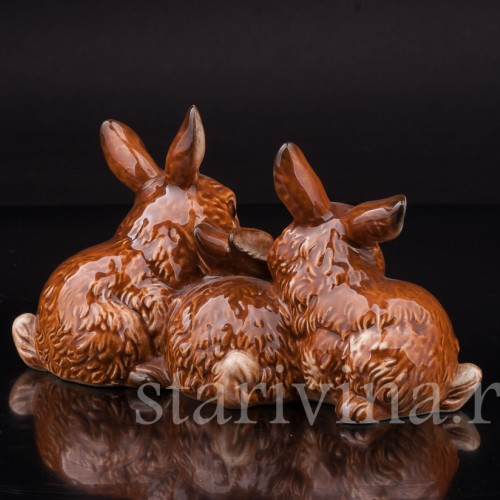 Фигурка из фарфора Три зайчика, Goebel, Германия, до 1990 г.